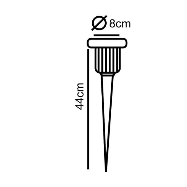 PAR38 - ΣΠΟΤ ΚΗΠΟΥ PC ΜΑΥΡΟ ΣΥΜΒΑΤΙΚΟ 1xΕ27 IP54 Φ80x440mm / AC.045GL77 2