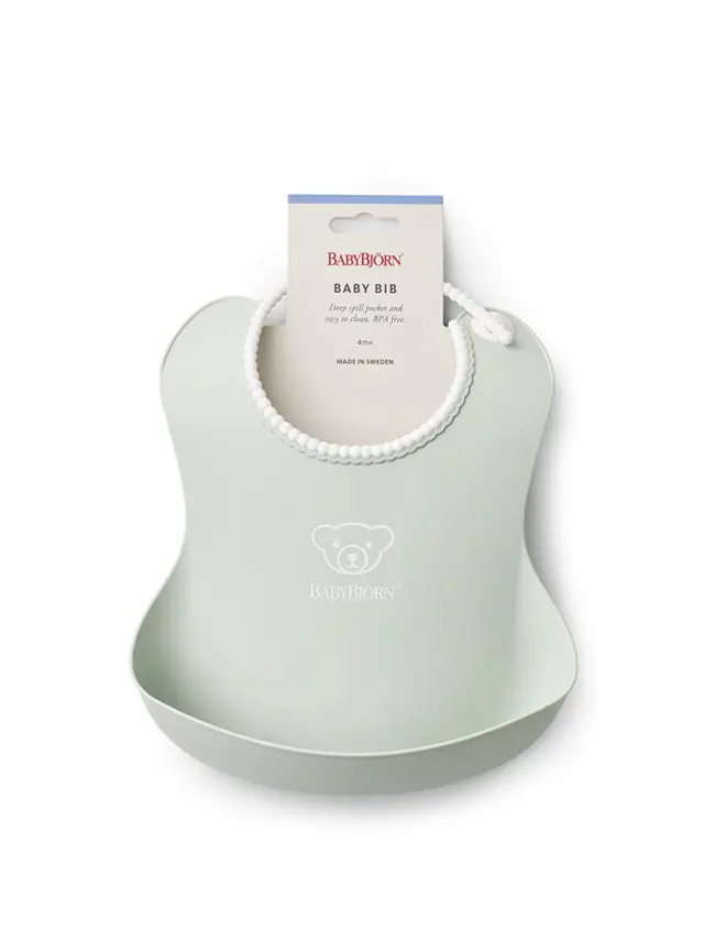 BABYBJÖRN Baby Bib, Powder Green1-pack 7317680463616 2