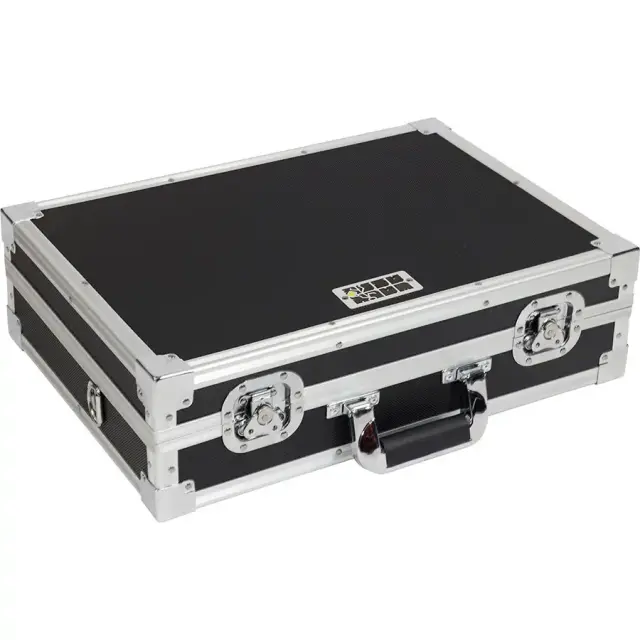 WALKASSE W-CONTROL-S Flight case Pick n Pluck foam Pioneer® DDJ-FLX4/ DDJ-400, NI® S2MK3, Denondj® PRIME GO and similar size controllers, Silver. 2