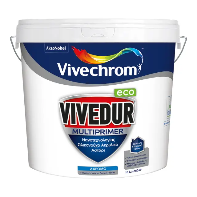 VIVECHROM VIVEDUR MULTIPRIMER ECO ΣΙΛΙΚΟΝΟΥΧΟ ΑΚΡΥΛΙΚΟ ΑΣΤΑΡΙ ΝΑΝΟΤΕΧΝΟΛΟΓΙΑΣ 3lt
