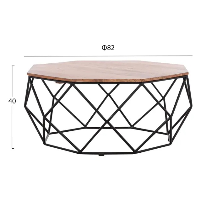 ΤΡΑΠΕΖΙ ΣΑΛΟΝΙΟΥ ΜΕ ΞΥΛΟ ΑΚΑΚΙΑΣ FB98777.11 Φ82x40 εκ. 2