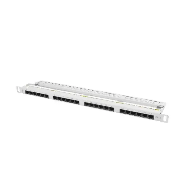 Lanberg Patch Panel 24-port 0.5U 19" Cat6 UTP Gray (PPU6-0024-S)