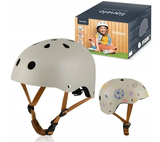 Lionelo +#8220;Helmet+#8221; Παιδικό Κράνος Ποδηλασίας 50-56cm Beige Sand