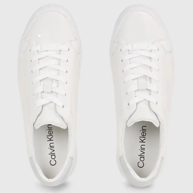 Calvin Klein - Γυναικεία Sneakers Vulc Lace Up Nano Fox-Lth HW0HW01066-0K9 Λευκό - 41 3