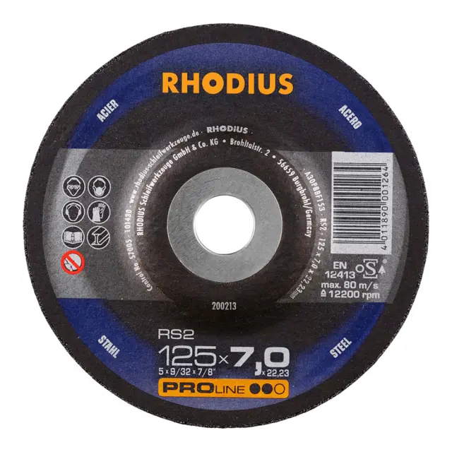 RHODIUS ΔΙΣΚΟΣ ΛΕΙΑΝΣΗΣ ΣΙΔΗΡΟΥ RS2 125MM