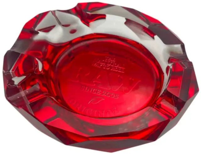 RAW Crystal Ashtray Ruby Red - Τασάκι Raw Κρυστάλλινο 2