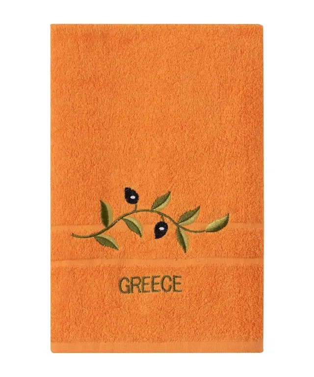 Πετσέτα Σώματος ( 70cm x 140cm ) Πορτοκαλί με κλαδί GREECE - -