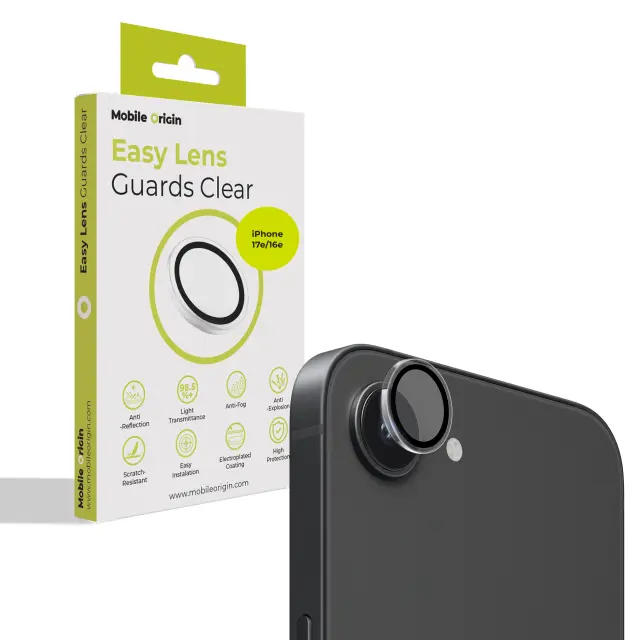 Mobile Origin Easy Lens guards, clear- iPhone 17e/16e