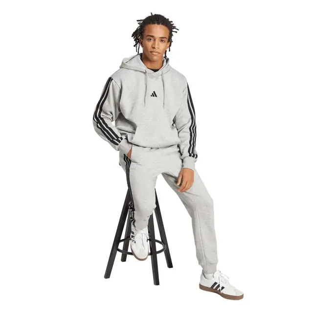 adidas Sportswear Men's 3Stripes Fleece Hoodie. Γκρι JE6302 (adidas Sportswear) 3