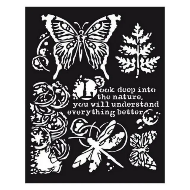 Thick Stencil 20x25cm/0,5 Batterflies & Dragonflies , Stamperia
