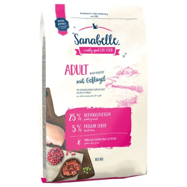 Sanabelle Low Grain Cat Adult με Φρέσκο Κρέας Πουλερικών 10Kg Μονόχρωμο