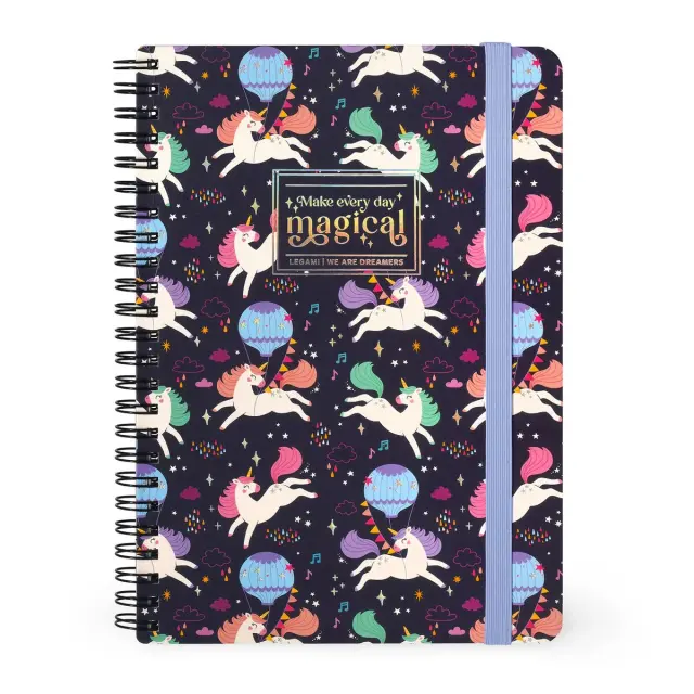 LEG A5NOTS0047 LINED SPIRAL-BOUND NOTEBOOK LARGE UNICORN