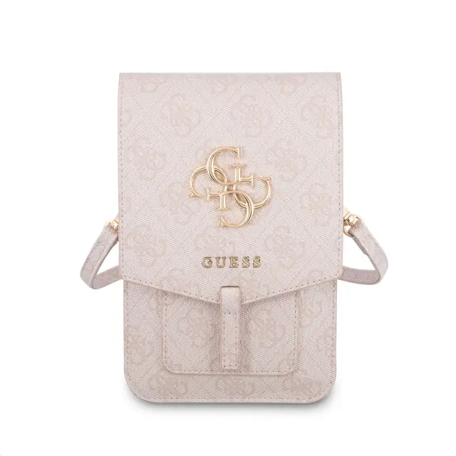 Guess PU 4G Metal Logo Phone Bag Pink 2