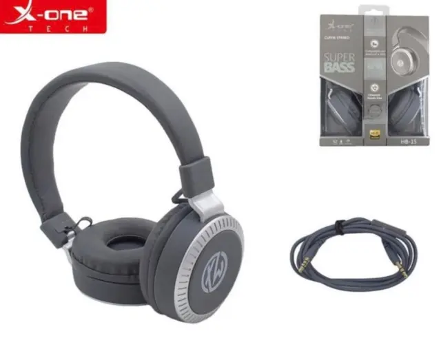 Ενσύρματα Ακουστικά On Ear X-One HB-15 Γκρι 2