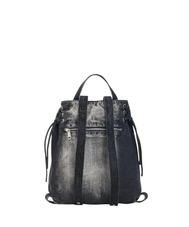 Desigual - Γυναικείο Τζιν Σακίδιο Πλάτης Half Logo Denim Luena 26WAKD04-2070 Ανθρακί 2