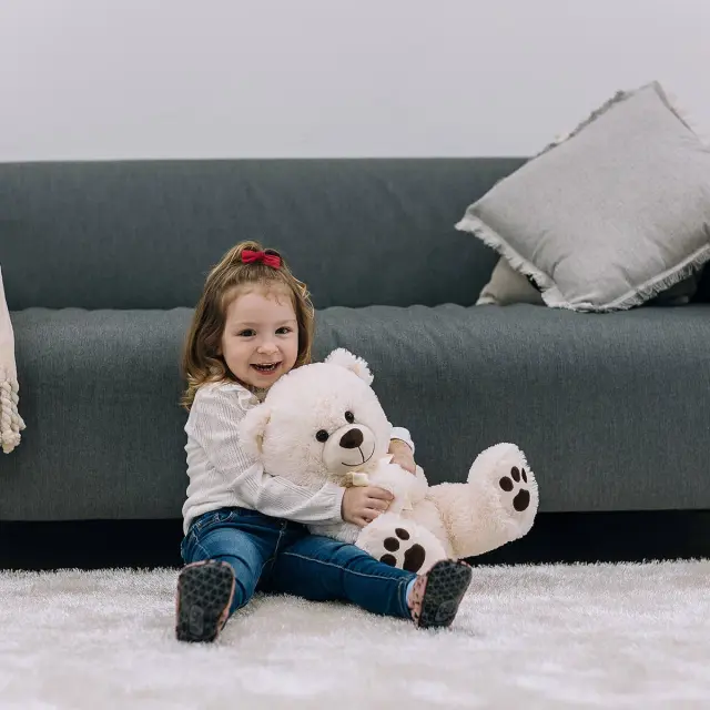 FreeON Free2Play Cuddly Λούτρινο Αρκουδάκι 38 εκ. White 0+ Μηνών 2