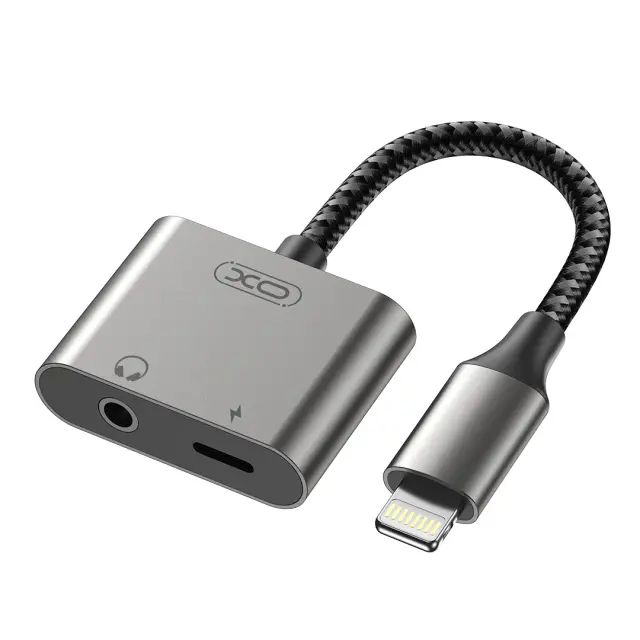 XO NB-R258B Αντάπτορας Lightning σε Lightning & 3.5mm 16.005.0363