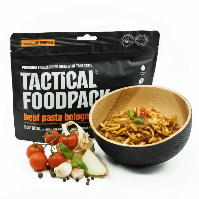 Tactical Foodpack Beef Pasta Bolognese 115 g- Μοσχαρίσια Pasta Bolognese - 01-Black-Μαύρο
