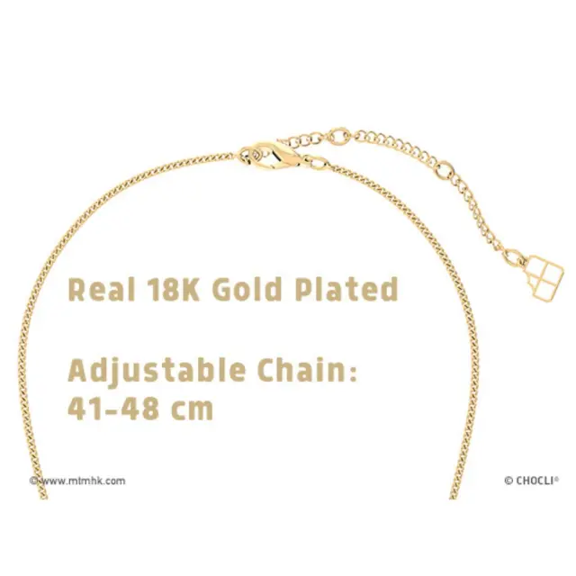 Chocli επίχρυσο κολιέ 18k: Love Lock 3