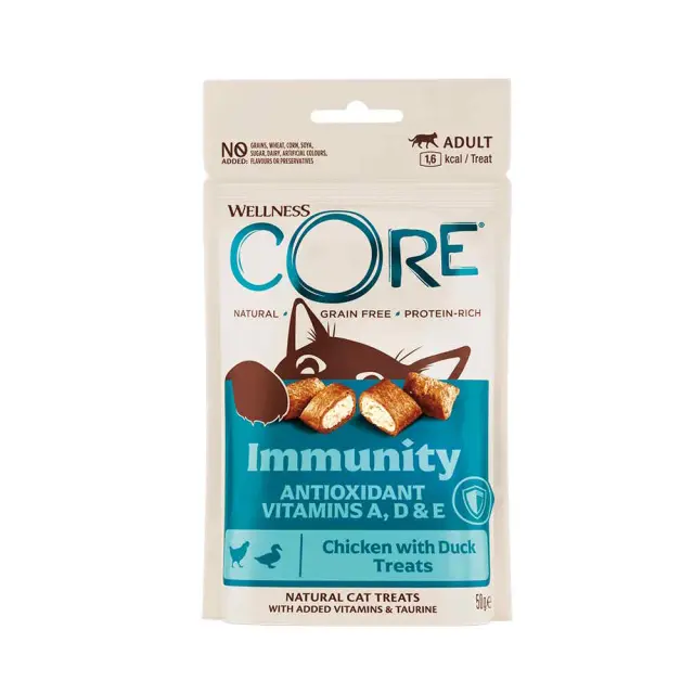Wellness Core Treats Immunity Κοτόπουλο & Πάπια 50gr Μονόχρωμο