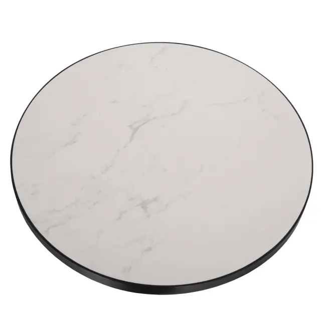 ΕΠΙΦΑΝΕΙΑ ΤΡΑΠΕΖΙΟΥ SINTERED STONE FB96652.02 WHITE MARBLE--ΠΛΑΙΣΙΟ ALU ΜΑΥΡΟ Φ60εκ. 3