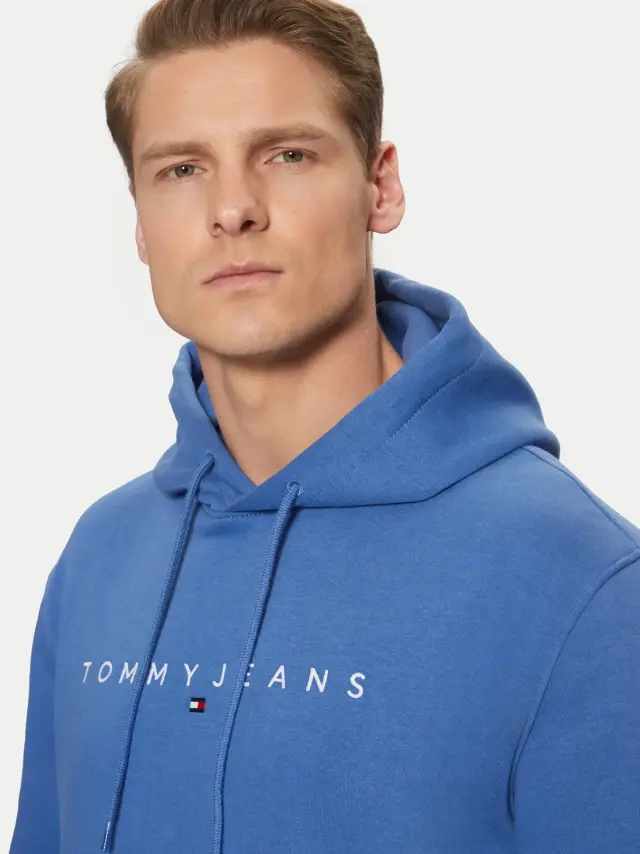 Tommy Hilfiger - Ανδρικό Φούτερ με Κουκούλα και Τσέπες DM0DM20746-C6E Μπλε - XL 3