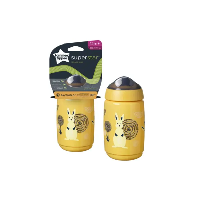 Ποτήρι Tippee Με Στόμιο Μαλακής Σιλικόνης Tommee Tippee Κίτρινο 12m+ 390ml