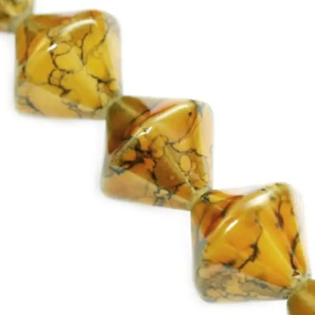 Χάντρα Επικαλυμένη Bicone Caramel 8mm ~95τεμ