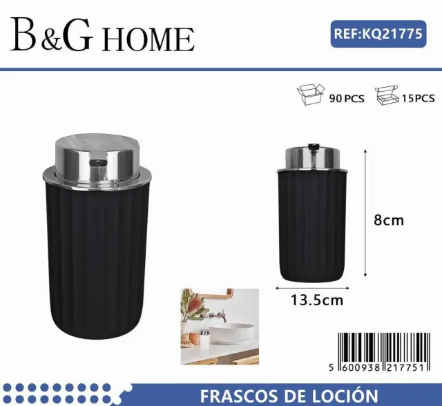 Θήκες κρεμοσάπουνου Dispenser πλαστικές - Σετ 5pcs - Black - 21775 2