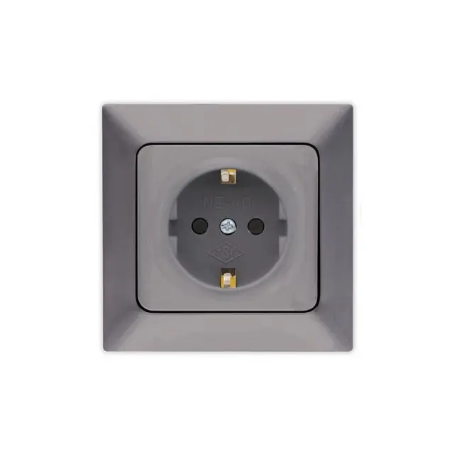 Πρίζα Σούκο 16Α Γραφίτης 8.2x8.2x3.8cm