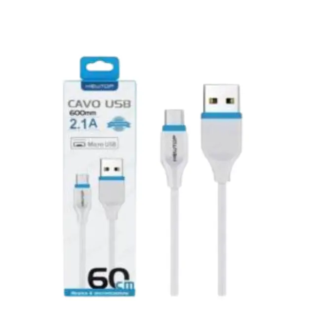 Newtop CU09 Flat USB 2.0 to micro USB Cable Λευκό 60CM