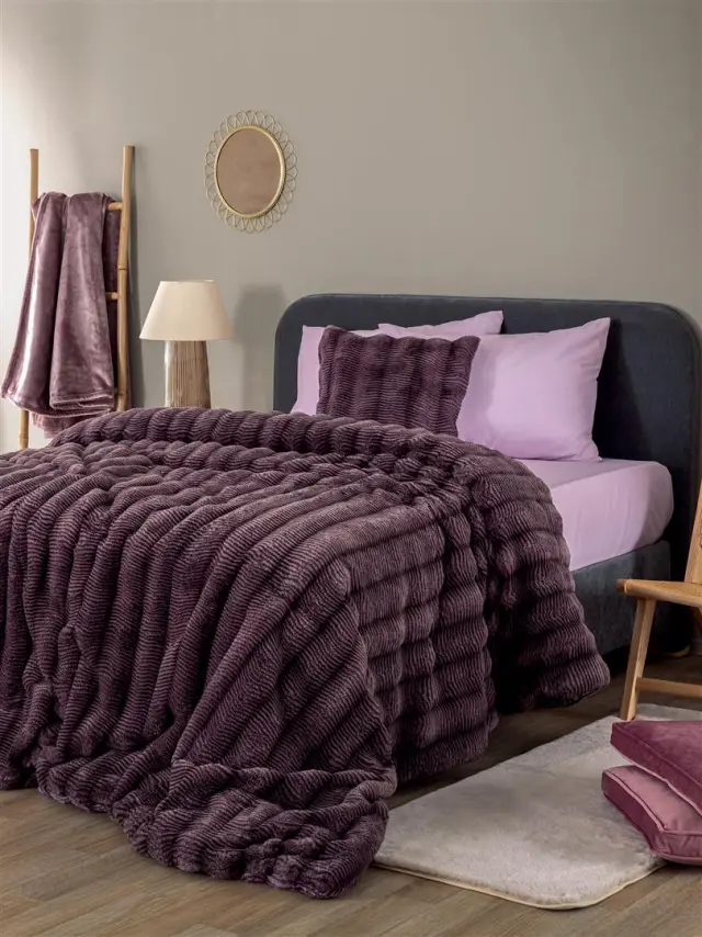 Κουβερτοπαπλωμα Υπερδιπλο Juno Purple 220x240 Palamaiki - ΥΠΕΡΔΙΠΛΟ 220 x 240