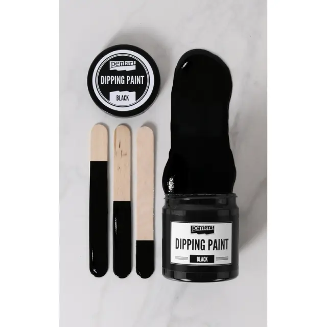 Dipping paint Pentart 250ml, black 3