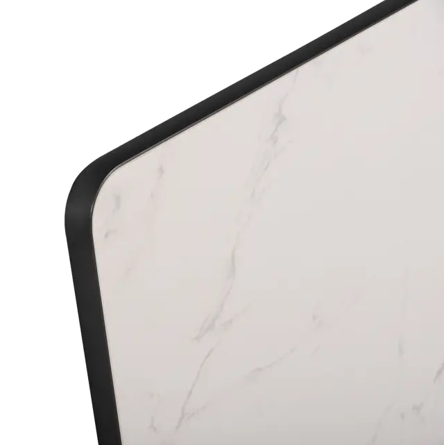 ΕΠΙΦΑΝΕΙΑ ΤΡΑΠΕΖΙΟΥ SINTERED STONE FB96656.02 WHITE MARBLE-ΠΛΑΙΣΙΟ ALU ΜΑΥΡΟ 120x80εκ. 3