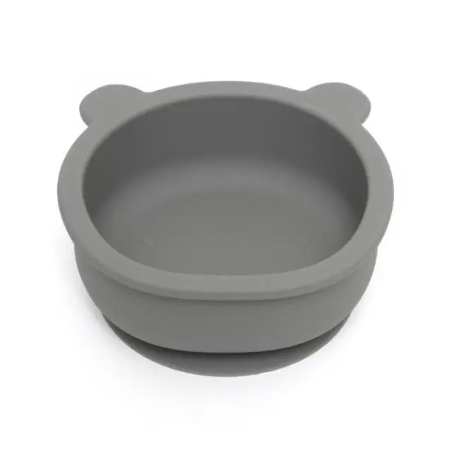 Petit Monkey – Μπολ σιλικόνης Bear - Pewter Green