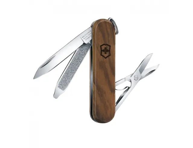 Ελβετικός Σουγιάς Victorinox Classic SD Wood με 5 λειτουργίες και μήκος 5.8cm - Walnut Wood0.6221.63 2