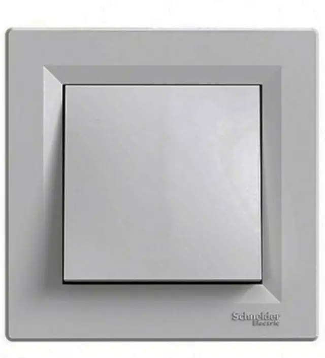 Asfora-1p 2way switch-10AX screwless alu