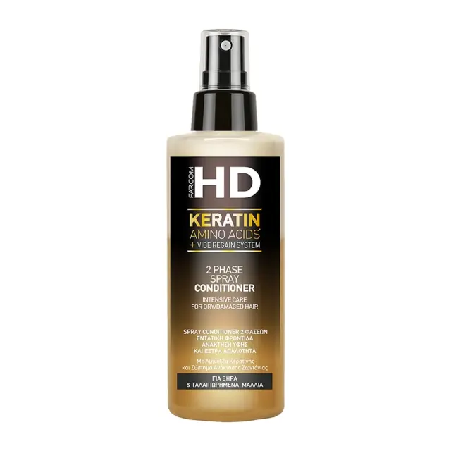 Farcom HD Keratin Spray Conditioner 150ml ξηρά /ταλαιπωρημένα μαλλιά.