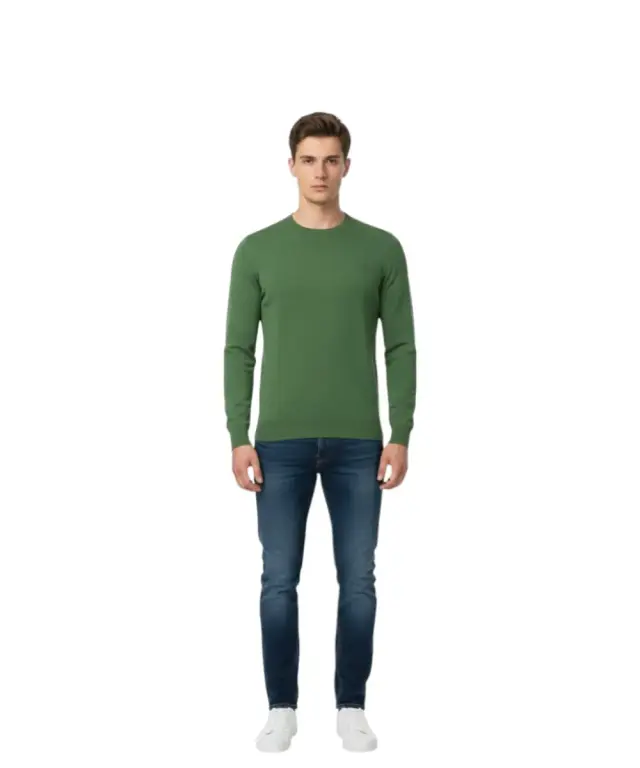 Cavalli Class - Ανδρικό Πουλόβερ Crewneck TXM60AMAC01-04000 Πράσινο