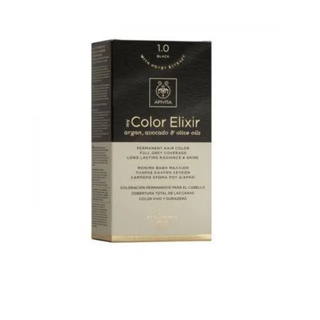 Apivita My Color Elixir 1.0 Μόνιμη Βαφή Μαλλιών Μαύρο, 50ml