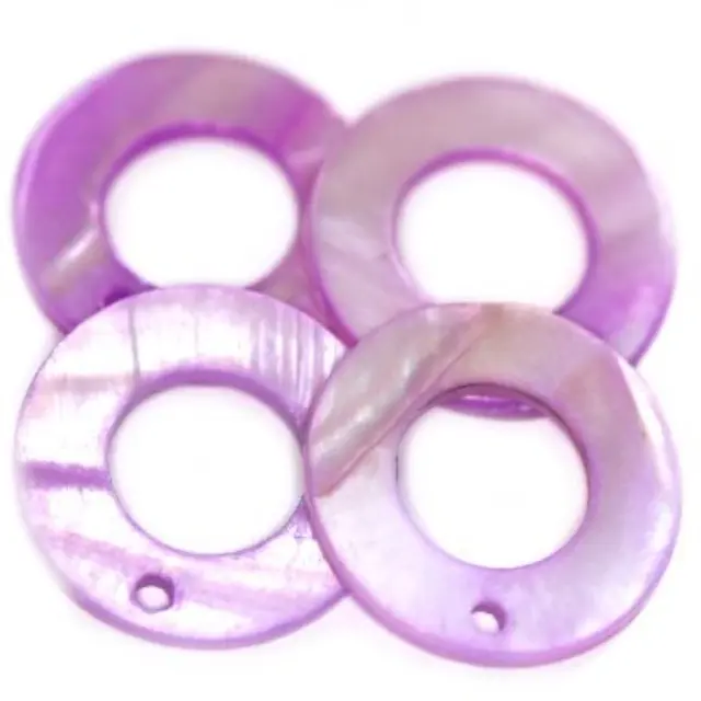 Mother of Pearl Κύκλος Amethyst 20x9mm - 10τεμ