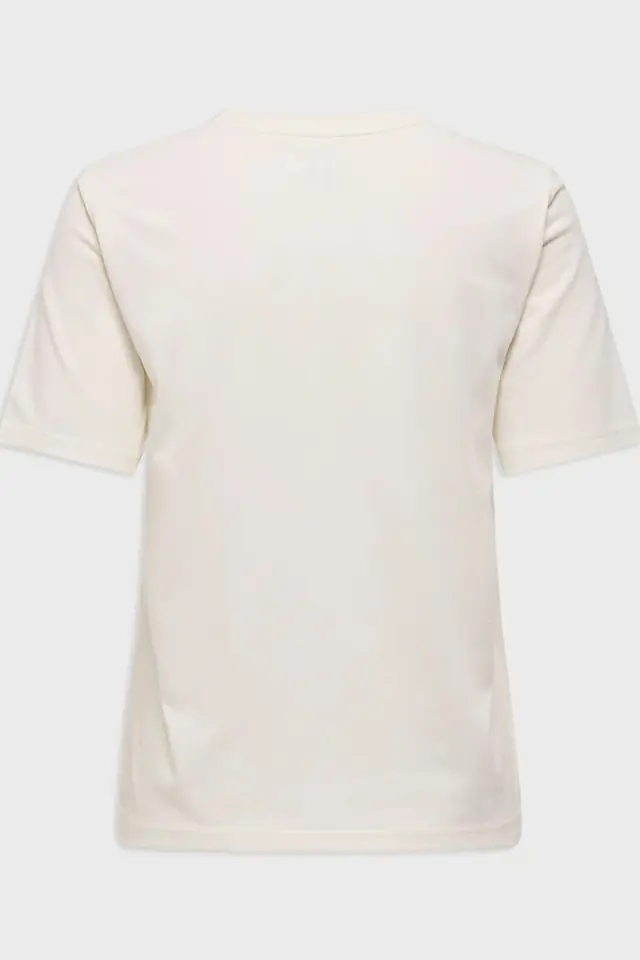 ONLY ONLABELONE Κοντομάνικη Μπλούζα με Λογότυπο Off White 3