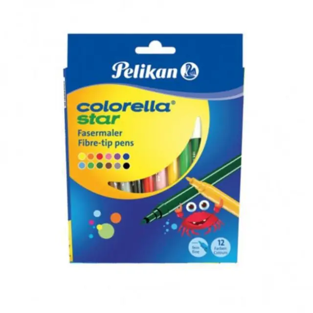 Pelikan Μαρκαδόροι Ζωγραφικής Λεπτοί Colorela Star 12 χρώματα (814508)