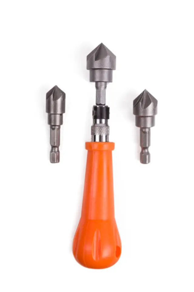 Countersink bit set manual + drill 4 pieces