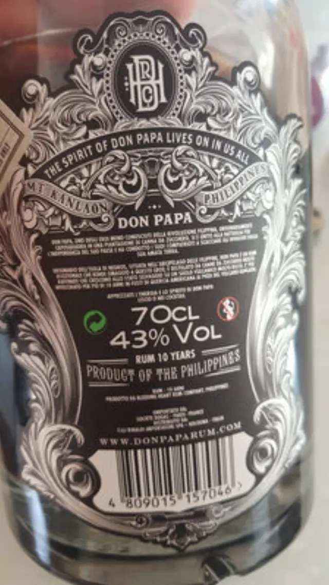 DON PAPA RUM AGED 10 YEARS 700ml