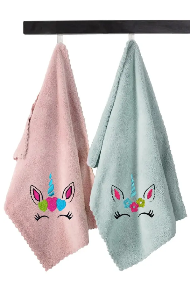 ΣΕΤ ΒΡΕΦΙΚΕΣ ΠΕΤΣΕΤΕΣ 2ΤΕΜΑΧΙΩΝ BABY TOWELS GIRL SET 3 (35X50) GUY LAROCHE 2