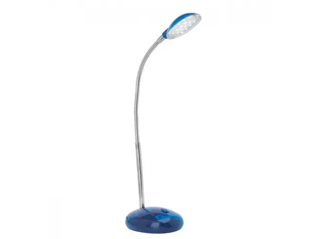 Επιτραπέζιο φωτιστικό LED Brilliant Timmi με εύκαμπτο βραχίονα, ισχύ 1.5W και διαστάσεις 29x32cm - Μπλε