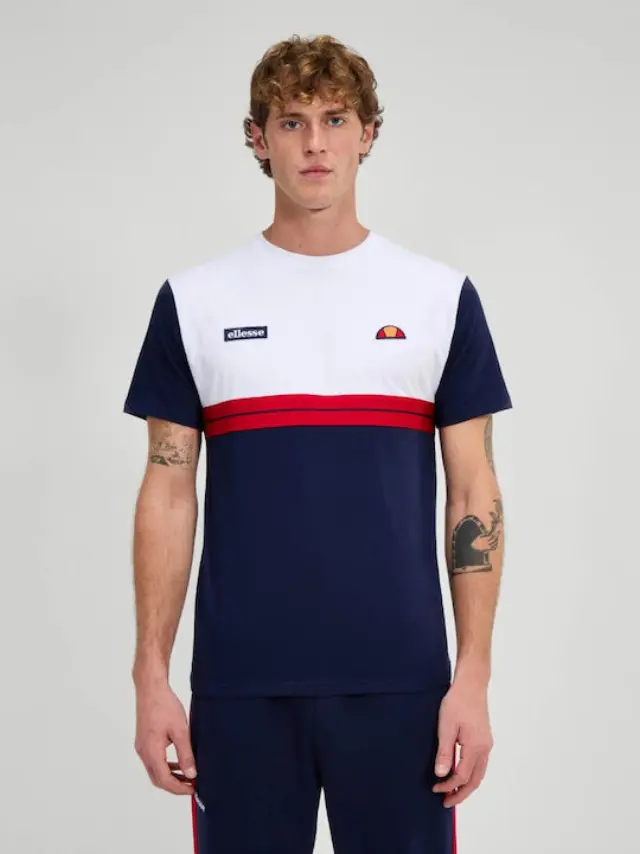Ellesse T-Shirt White Navy Κοντομάνικο Ανδρικό White Navy - L