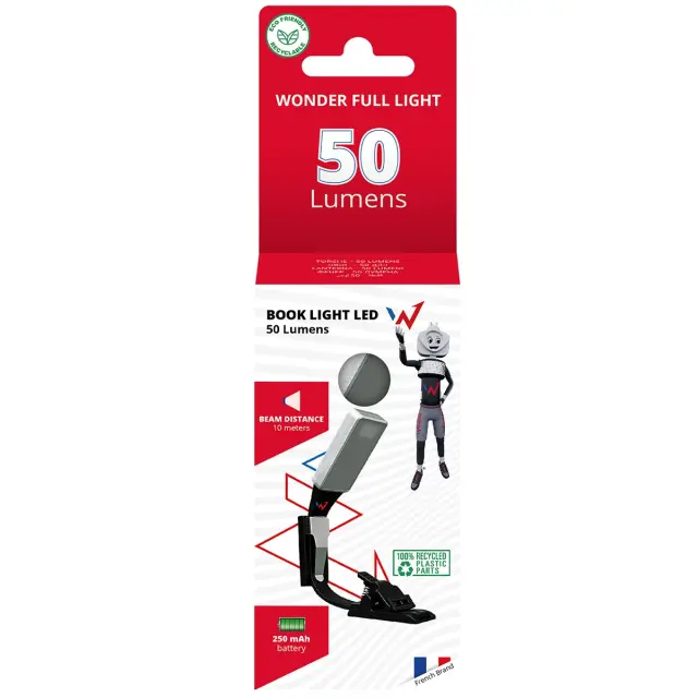Φακός Wonder Booklite Wt501P 50Lumens Απόσταση Δέσμης: 10m Αυτονομία: 15h Βάρος: 35gr Μαύρος 2