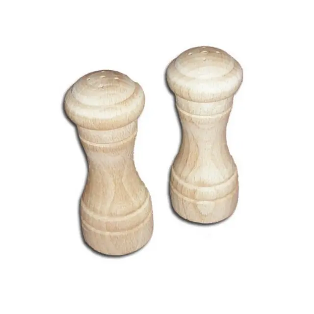 Αλάτι ή πιπέρι ξύλινο, Ø4x10cm, 1 τεμ.
